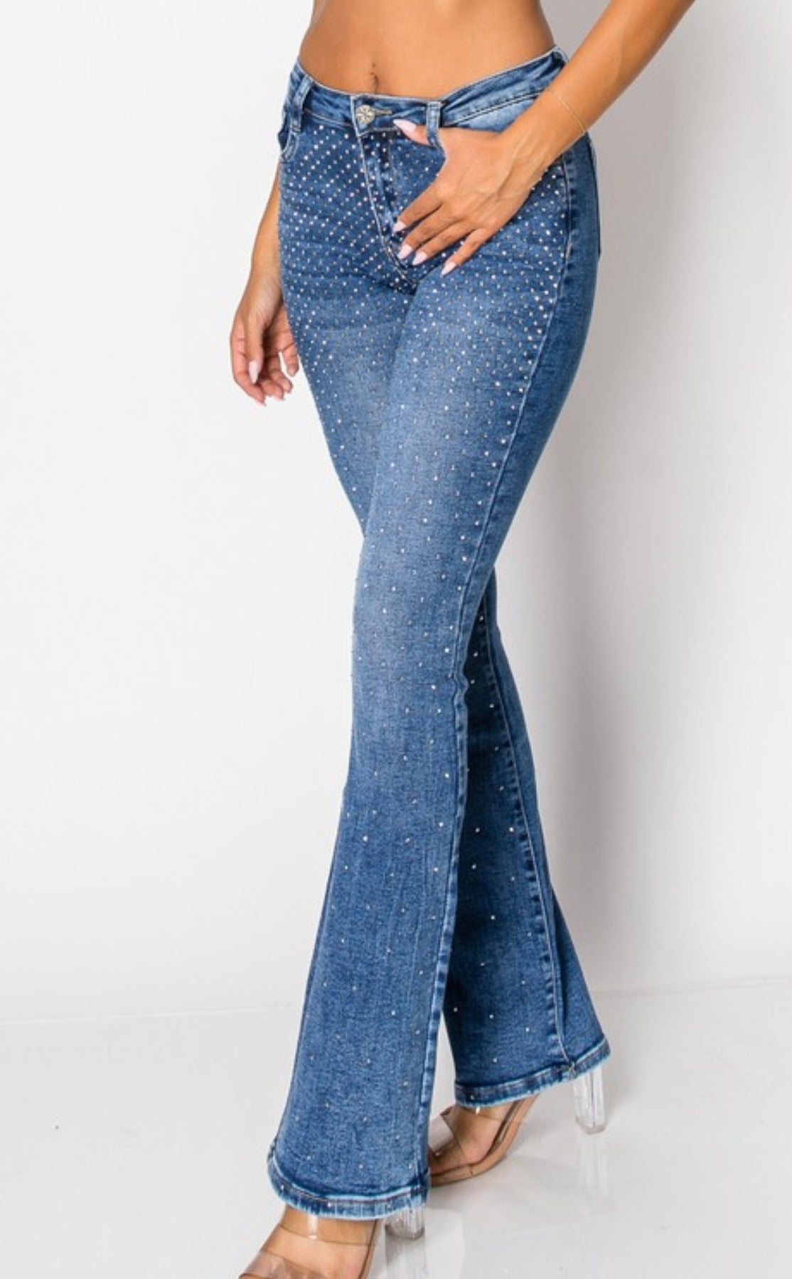Judy Rhinestone Bootcut Jeans