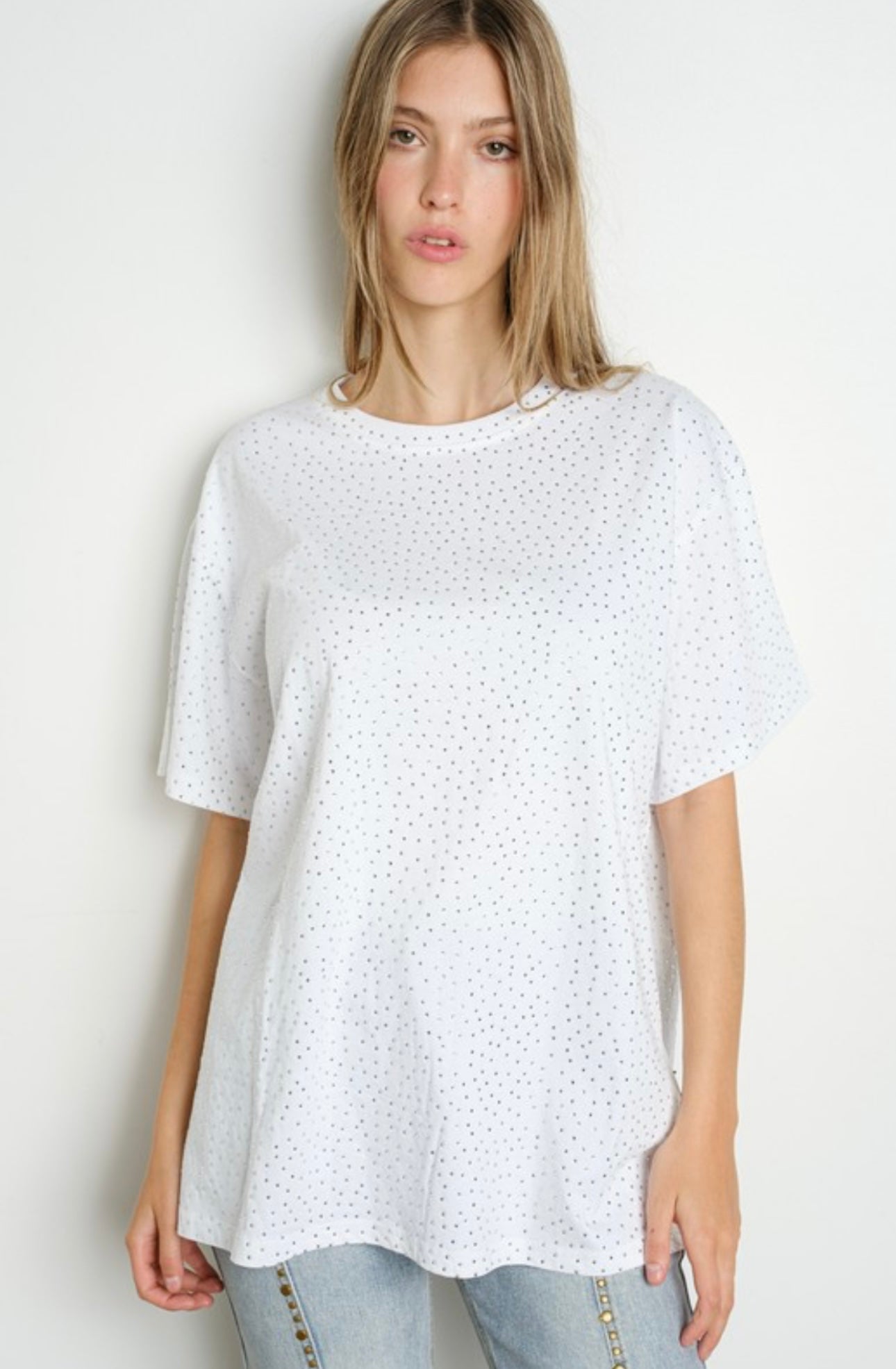 Oversized Rhinestone T-shirt