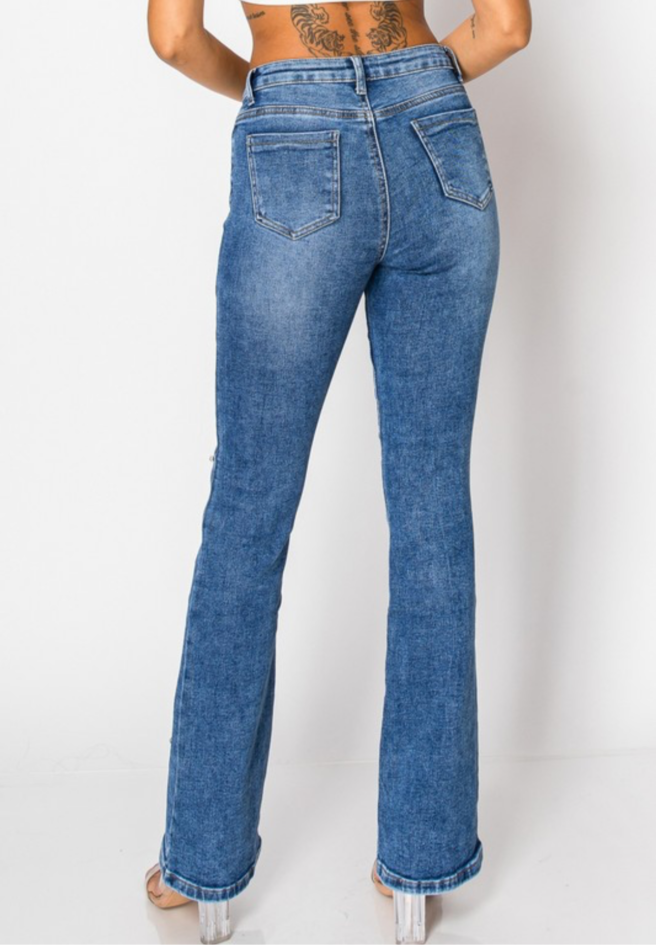 Rhinestone embellished jeans