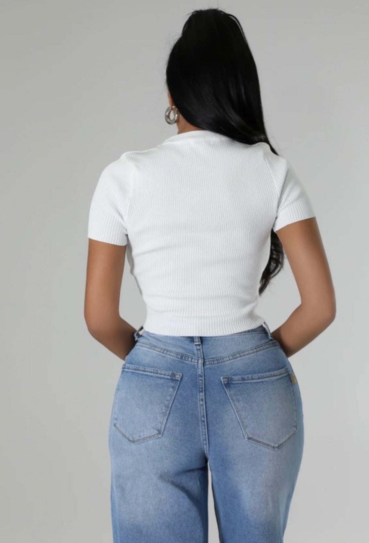 Rhinestone Heart Short Sleeve Top Shirt