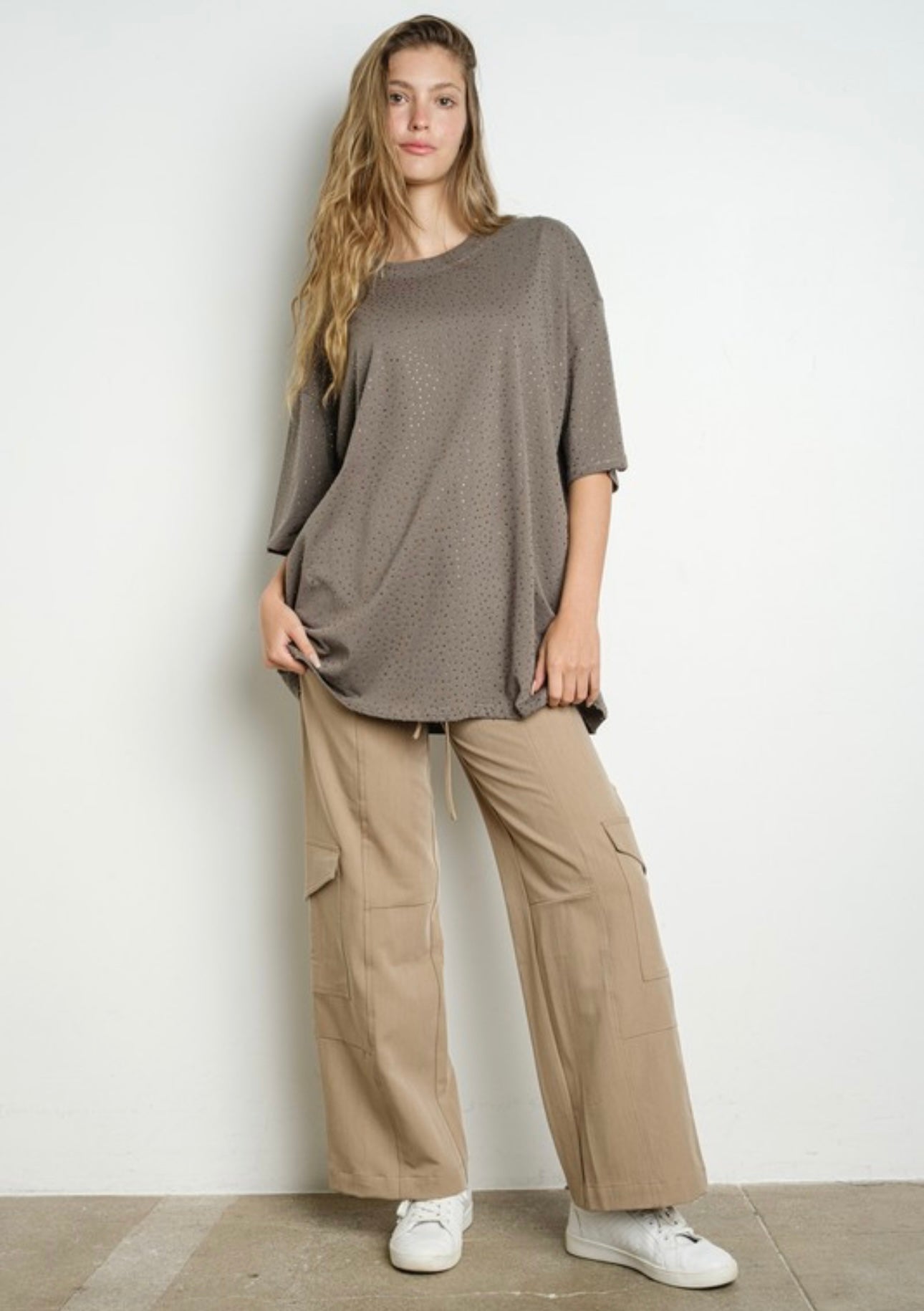Oversized Rhinestone T-shirt