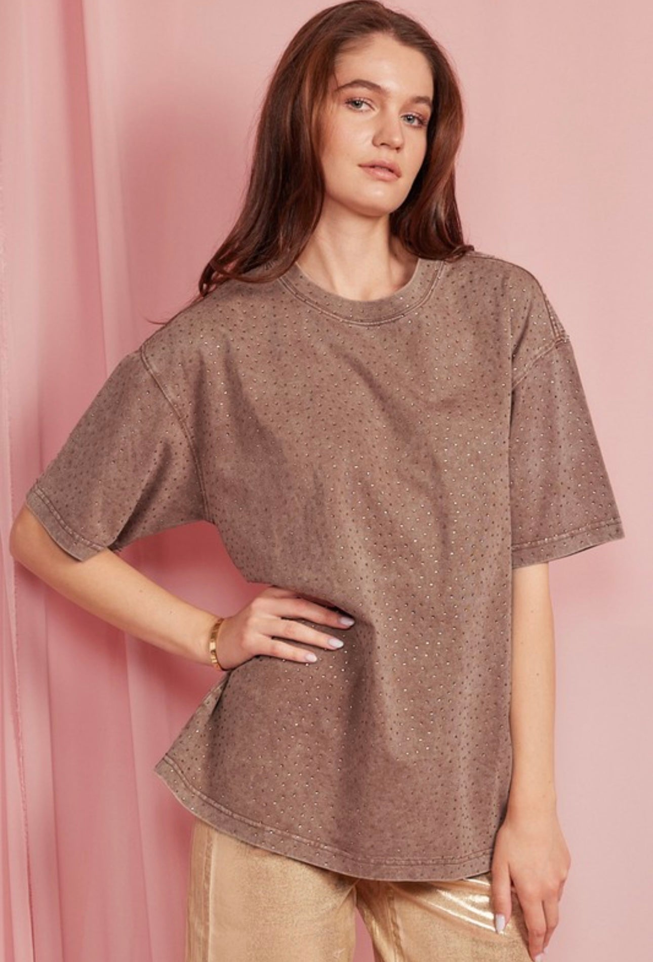 Oversized Rhinestone T-shirt