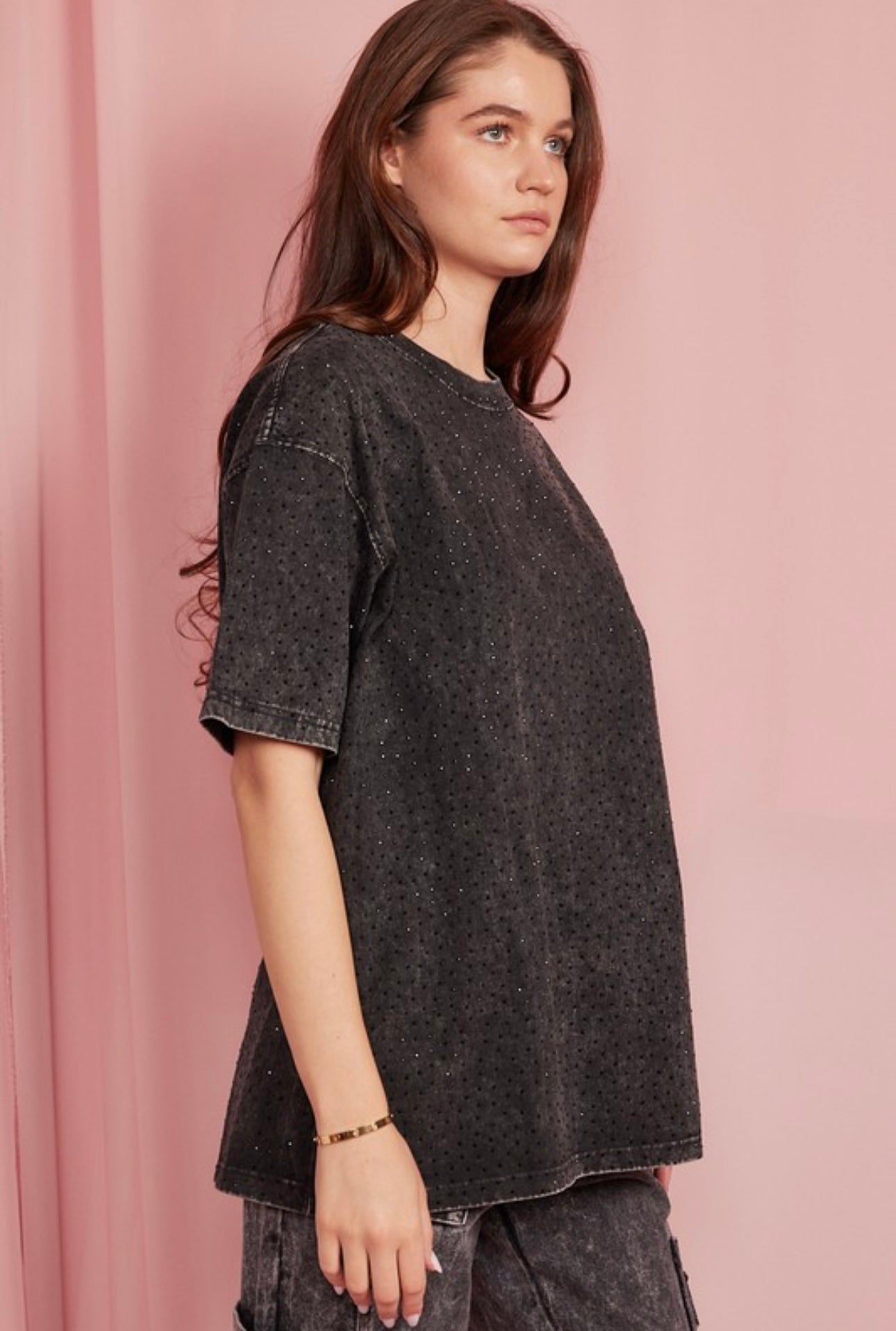 Oversized Rhinestone T-shirt