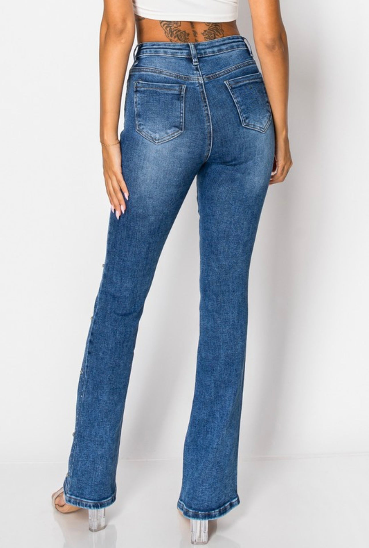 Aria Embelished Boot Cut Jeans