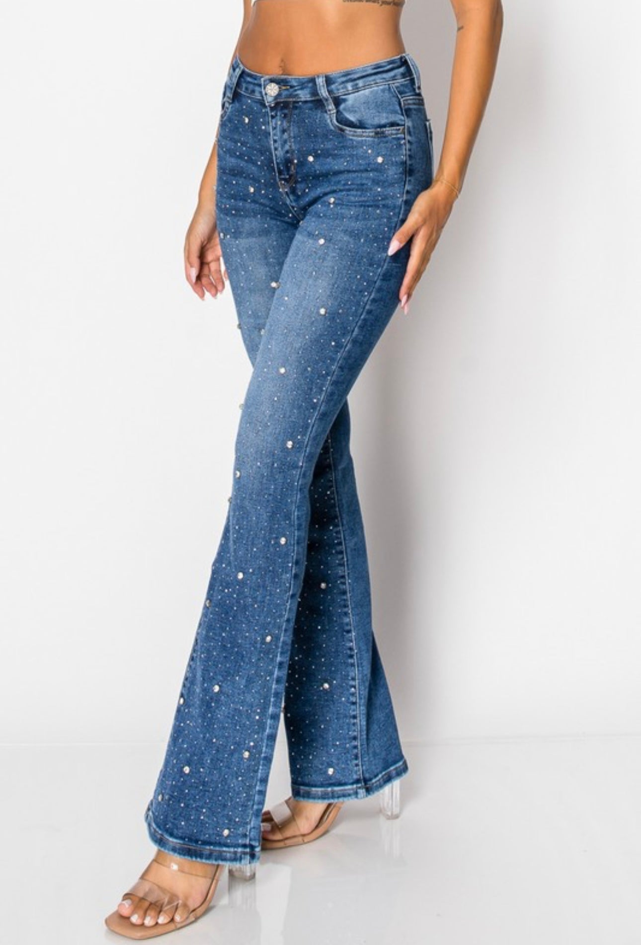 Aria Embelished Boot Cut Jeans